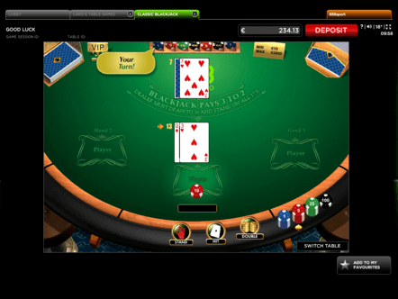 black jack gratis online